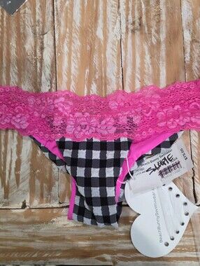 Nwt Beach Bunny Checker Bikini Lace Bottoms XS